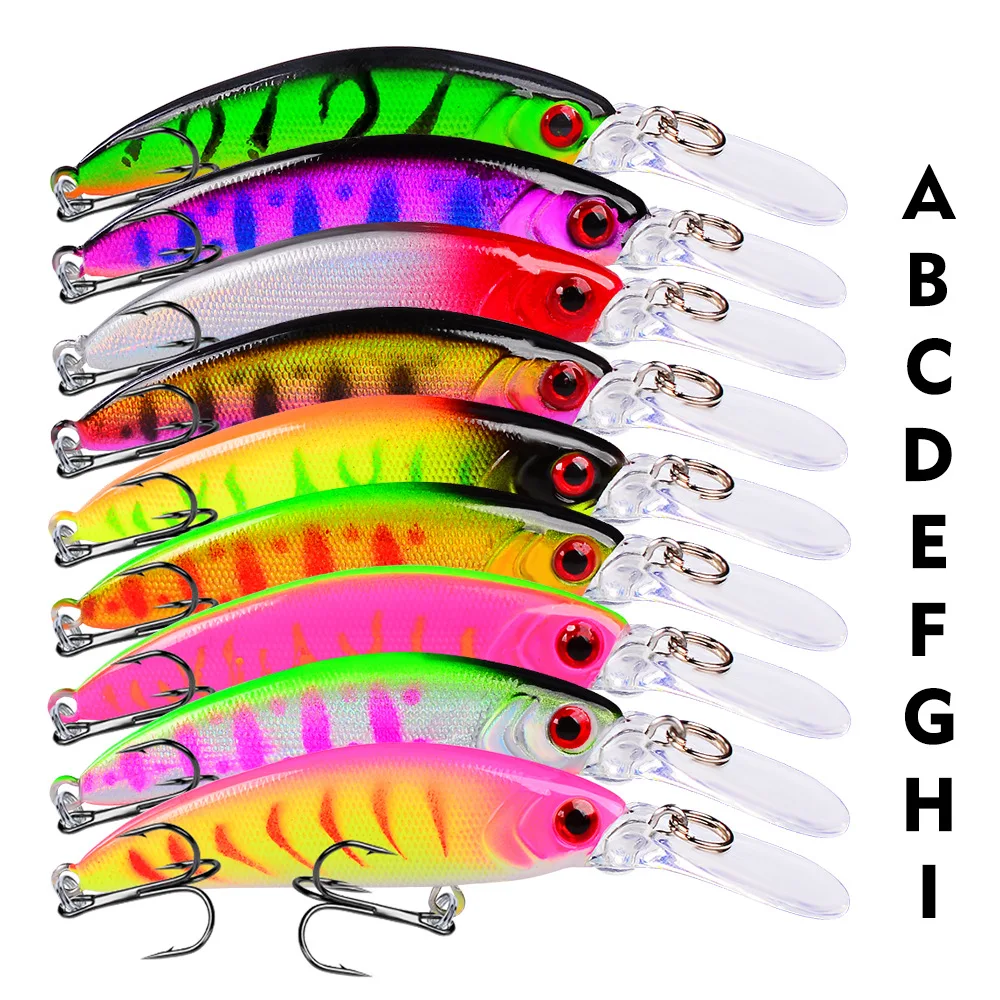 1Pcs Minnow Fishing Lure 70mm 6g Sinking Crankbait Hard Bait Wobblers Artificial Pike Carp Swimbait Pesca For Pike Trout