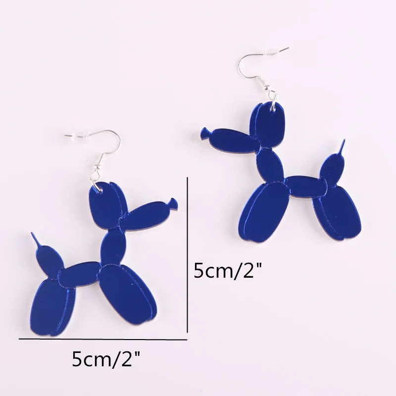 KUGUYS New 8 Colors Poodle Dangle Drop Earrings for Women Dog Animal Funky Jewelry Blue Red Purple Green Cute Trendy Accessories