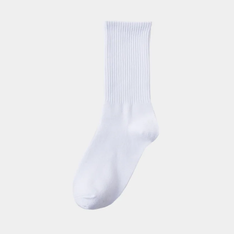 Unisex Socks Women Men White Black Crew Socks Female Male Solid Color Socks Short Cotton Sock Striped Soks Spring Summer Sox