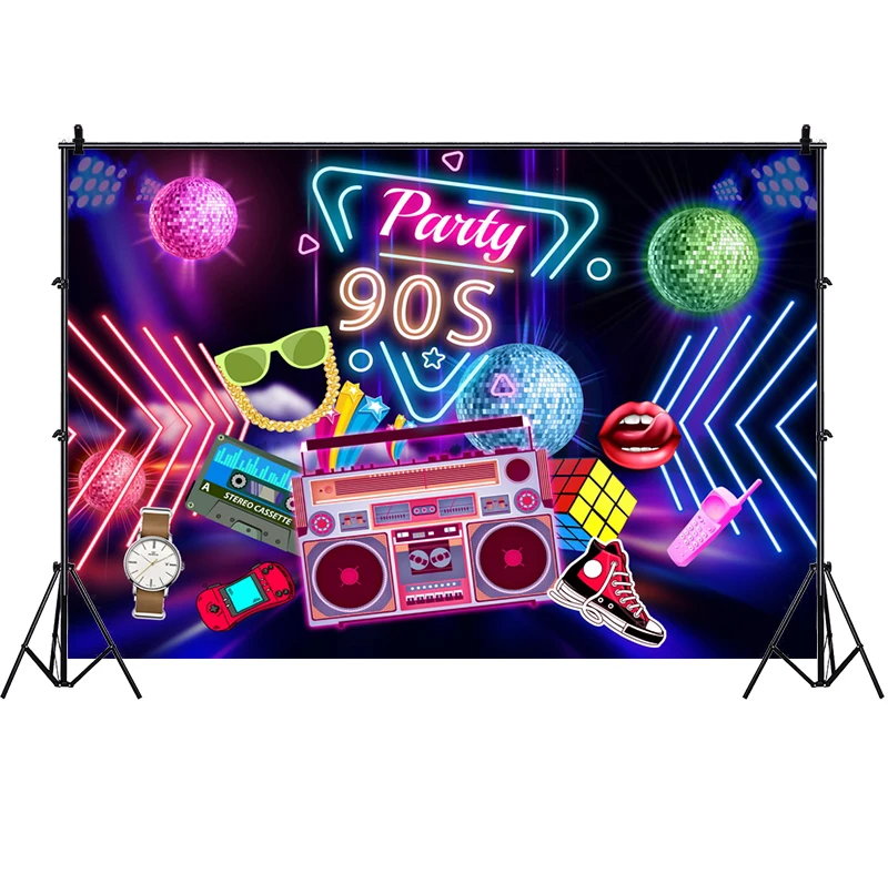 90 Ảnh Phông Nền Bữa Tiệc Sinh Nhật Vui Vẻ Nhảy Sân Khấu Ca Nhạc Disco Kỷ Lục Bóng Phát Sáng Trong Bóng Tối Nền Chụp Ảnh Trang Trí biểu Ngữ