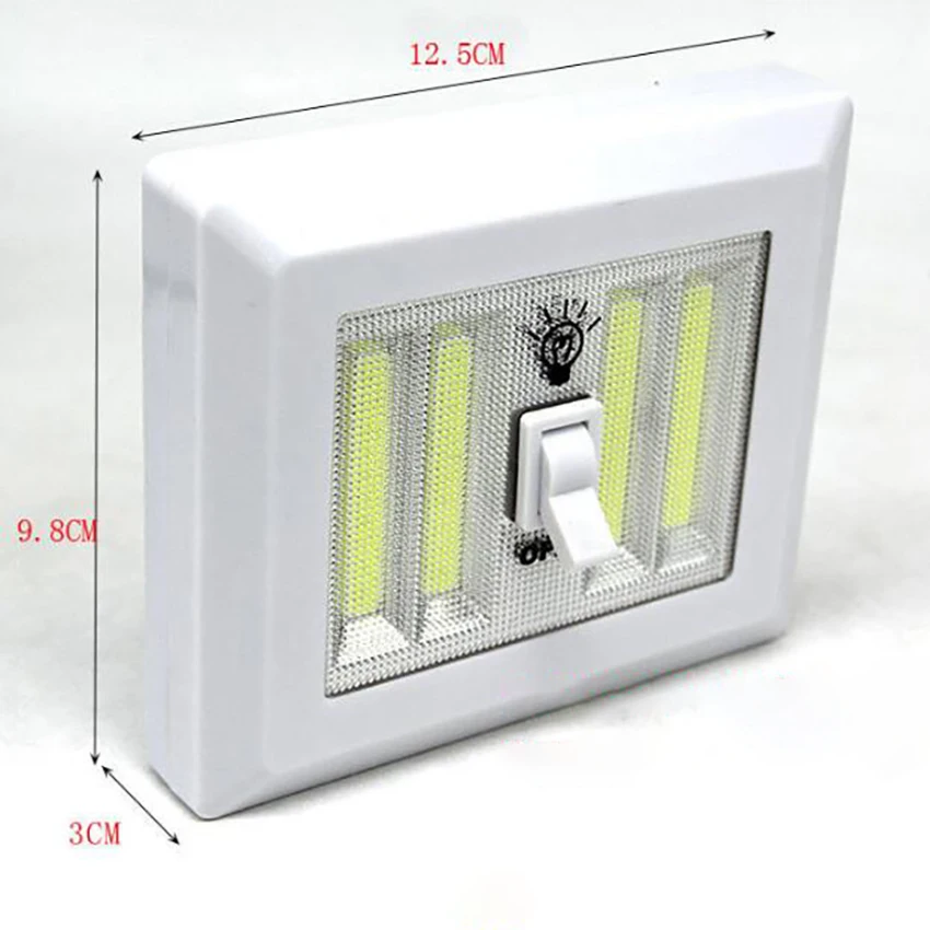 COB LED Mini applique da parete luce notturna, lampada da notte per esterni impermeabile a sospensione, illuminazione per lampade con interruttore per armadio da comodino per la casa