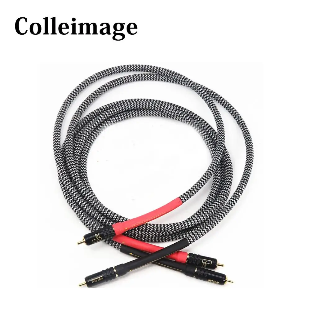 

Colleimage Hi-Fi 2RCA аудиокабель «папа-папа» QED Signature OFC RCA позолоченный разъем соединительный кабель RCA