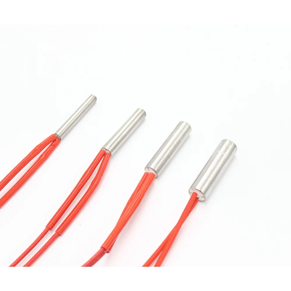 6x30mm 6x40mm 6x50mm 6x60mm 6x70mm 12V 24V 110V 220V 6mm Ceramic Cartridge Heater Tube Heating For 3D Printer 50W 100W 150W 200W