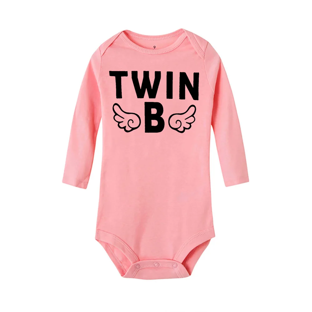 4 Color Newborn Baby Bodysuits Twin Brothers Sisters Long Sleeve Comfortable Infant Jumpsuits Boys Grils Crawling Clothes Winter