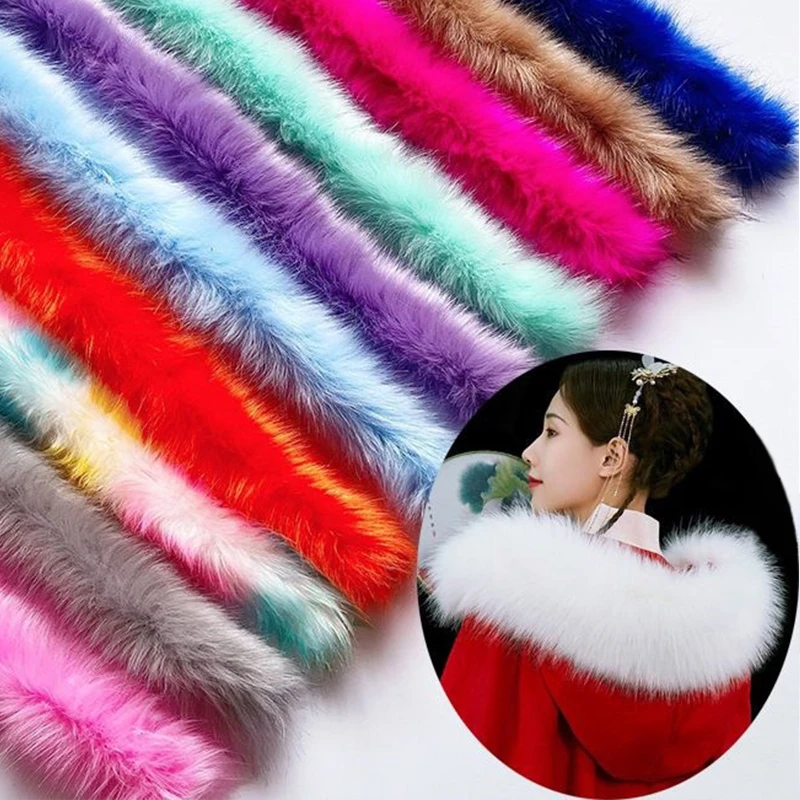 Artificial Fur Rabbit Hair Imitation Rabbit Wool Fox-like Fur Hat Cuff Serging Color Rabbit Wool Top Fur Collar Simulation Wool