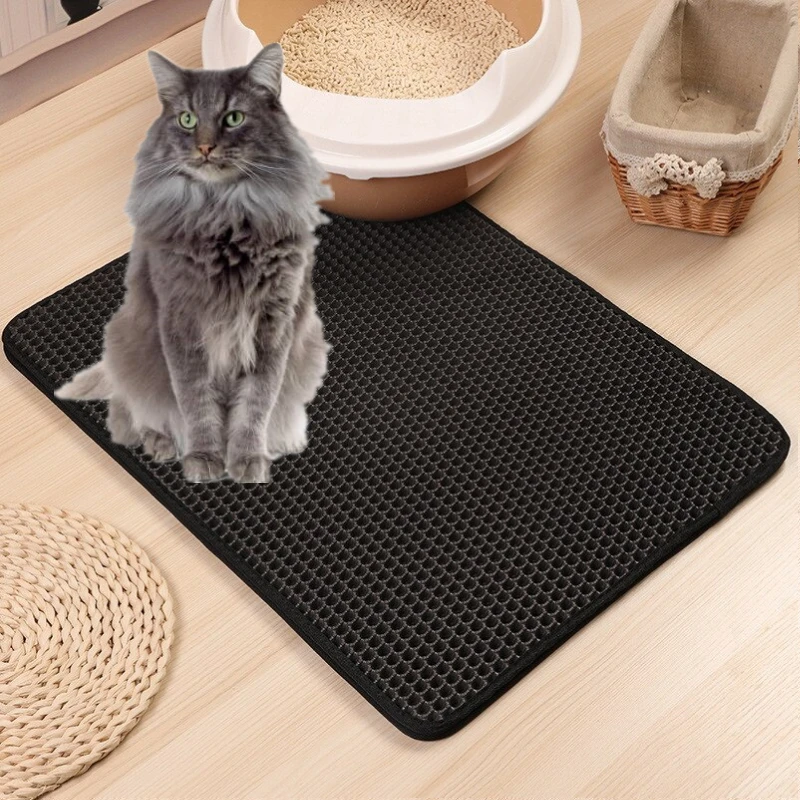 

1PC 5 Colors Waterproof Cat Litter Mat Double Layer Cat Pads Trapping Pet Litter Box Mat Pet Products Bed For Kitten House Clean