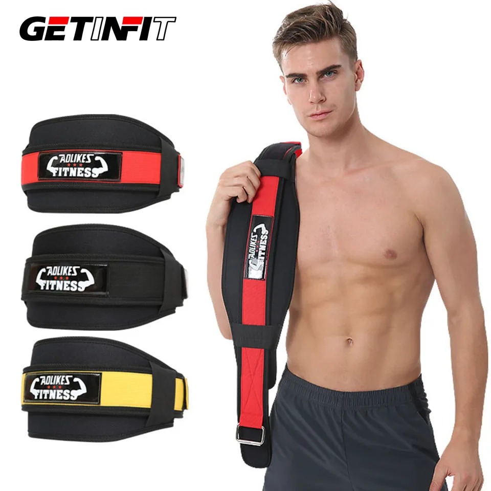 Getinfit Lumbar Belt Nylon Musculation Squat Powerlifting Waist Belt Dumbbell Bodybuilding Dead Lifting Gym Weightlifting Brace