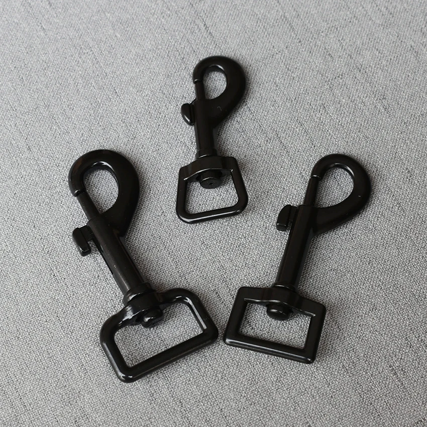 

10 Pcs/Lot 15mm 20mm 25mm Black Snap Hook Metal Belt Buckle Bag Clasps Lobster Swivel Trigger Clip Dog Pet Leash Straps Belt