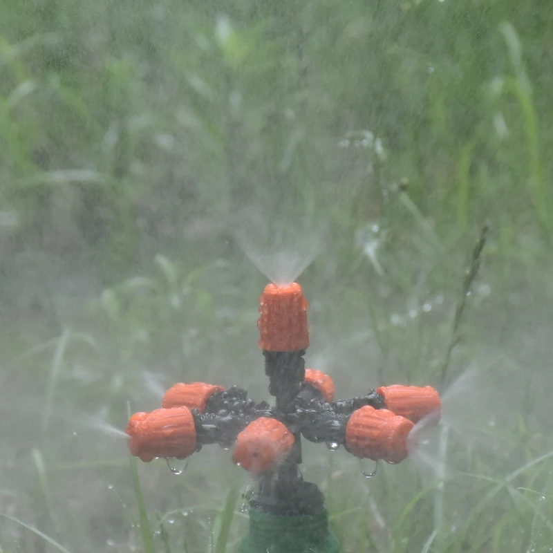 Boquilla múltiple colgante antigoteo, rociador de niebla cruzada, Unidad de nebulización de invernadero con junta de púas de rosca, 1 Juego