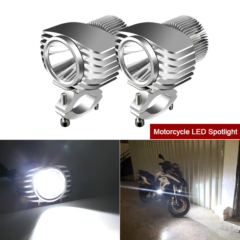 2PCS 18W Motorcycles LED External/Internal Headlight Spot Work Lights for Moto Cars Trucks DRL Fog Lamp Scooters Spotlight 6000K