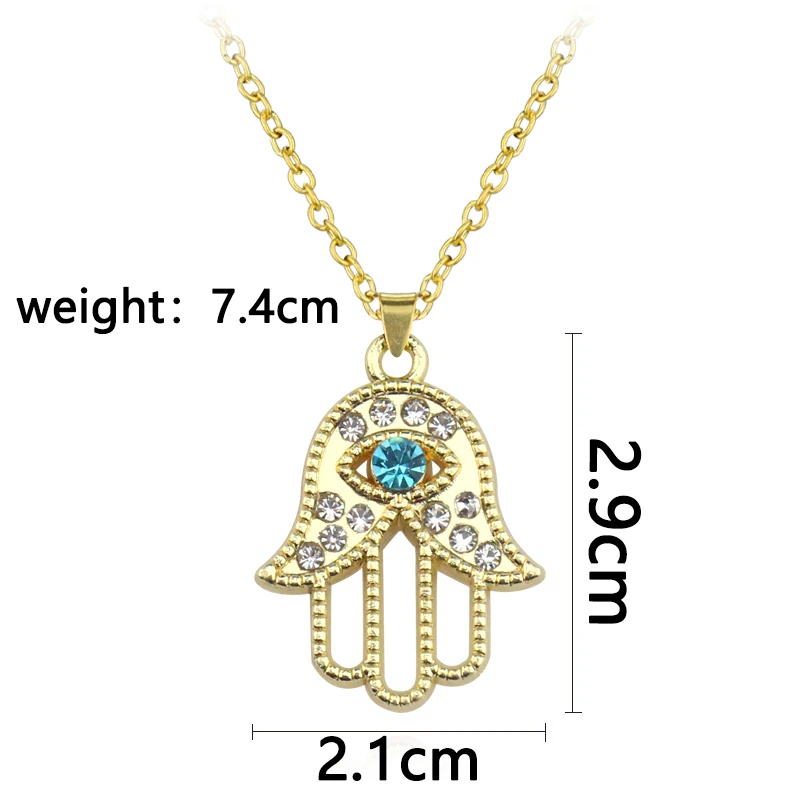 Crystal Fatima Hand Earring Charms Turkish Vintage Fatima Bracelet Necklace Pendant Diy Jewelry