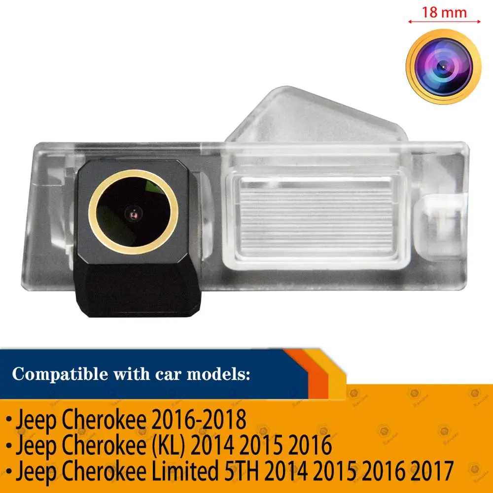 HD 1280x720p Golden Camera for Jeep Cherokee (KL) / Jeep Cherokee Limited 5TH, Car Rear View Reversing Backup Waterproof Camera