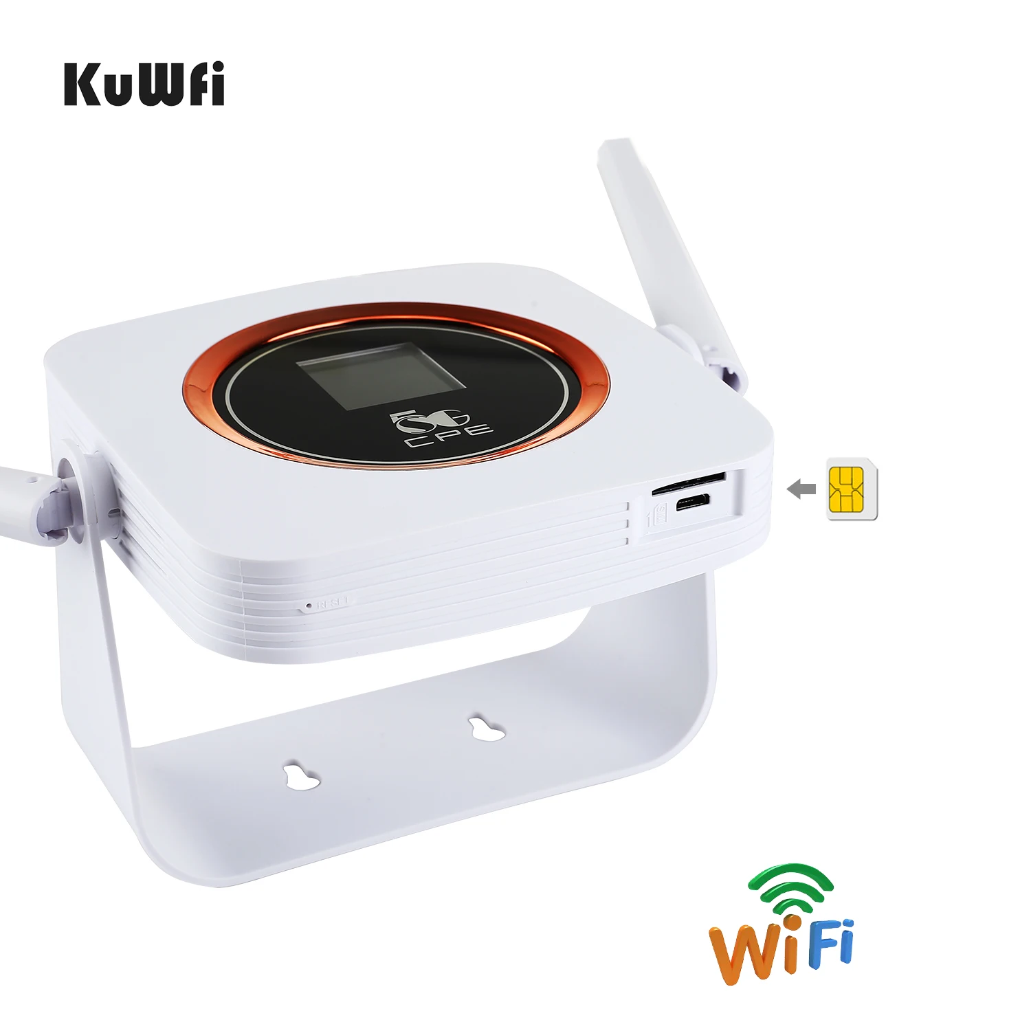 KuWFi 4G Router Cat6 300Mbps Unlocked Wireless CPE Router 4G LTE SIM Wifi Router With SIM Card Slot &RJ45 Lan Port