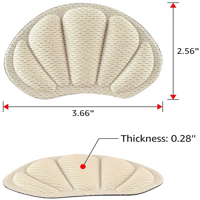 3 Paar Ferseneinsätze für Schuhe, zu groß, reduziert die Größe, Füllstoff, Turnschuhe, High Heels, Schmerzlinderung, Einlegesohle, Anti-Verschleiß-Fuß-Fersenschutz – Detail 2