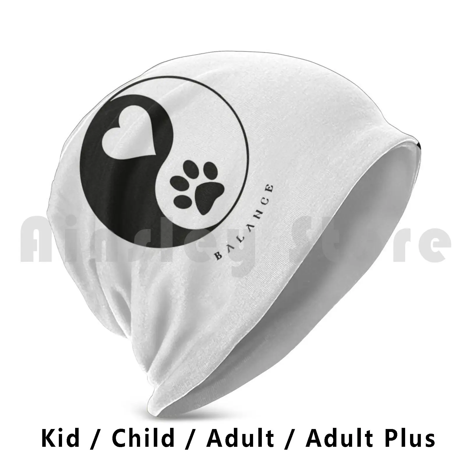 

Yin Yang Dogs & Love Beanies Knit Hat 1624 Beanies Print Spiritual Dog Lover Furbabies Pooch Furmom Love Peace