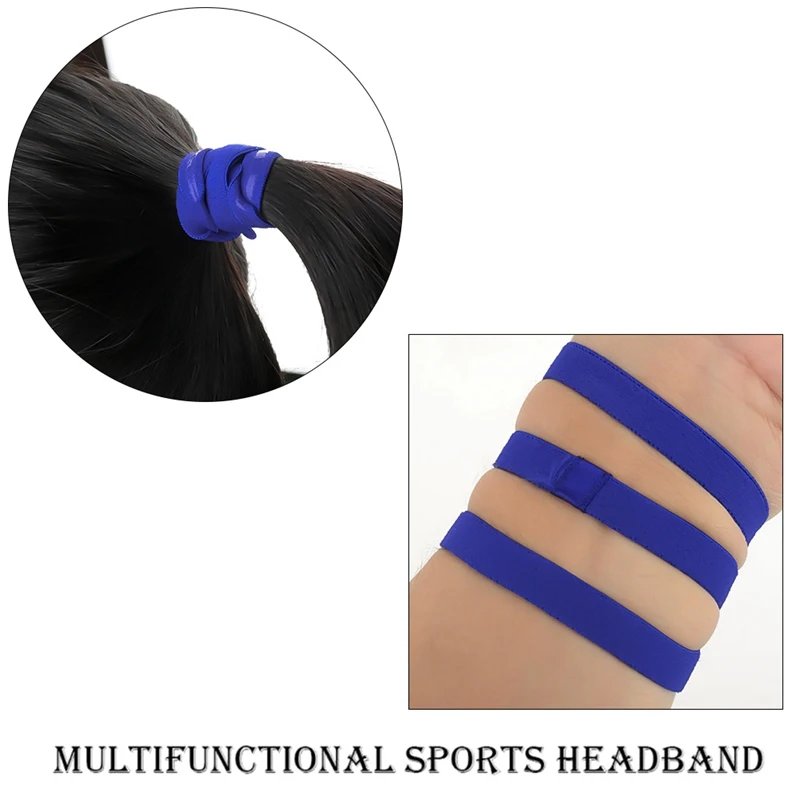 12Pcs โยคะผม Band ผู้หญิง Candy สี Headband สาวลื่นยาง Sweatband Running Gym ฟิตเนสออกกำลังกายอุปกรณ์เสริม