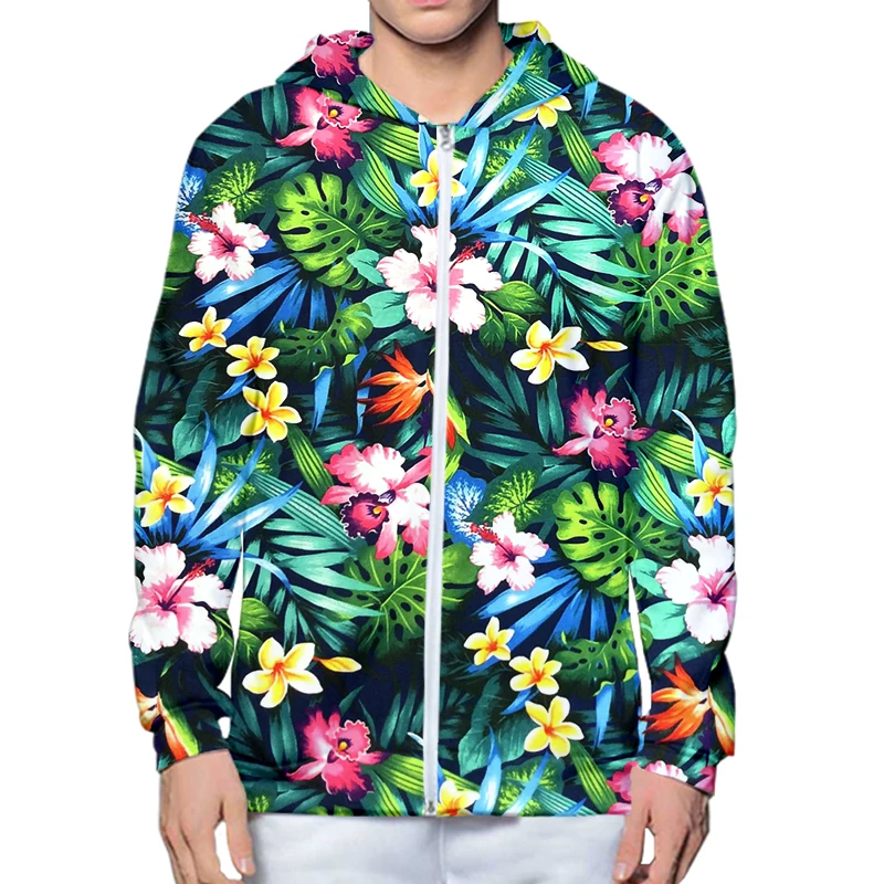 

2021 Autumn Fashion Men Women 3D Hoodies Rose Peony Flowers Harajuku Full Printed Casual Hooded Sweatshirt Zip Hoodie Oversized