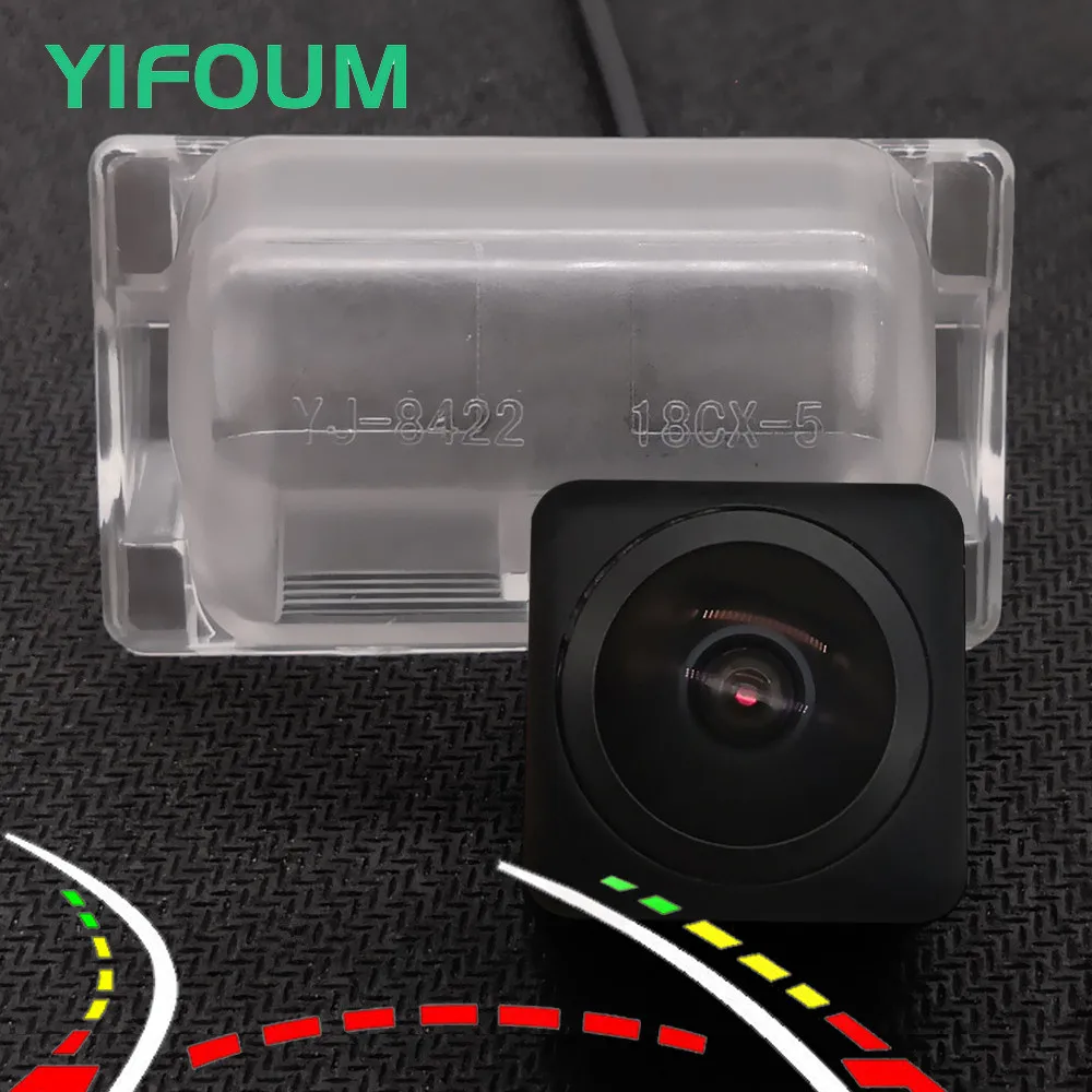 

AHD Fisheye 12LED Dynamic Trajectory Car Rear View Wireless Camera For Mazda CX-5 KF CX-9 2016-2019/Mazda 6 M6 Wagon 2013-2018