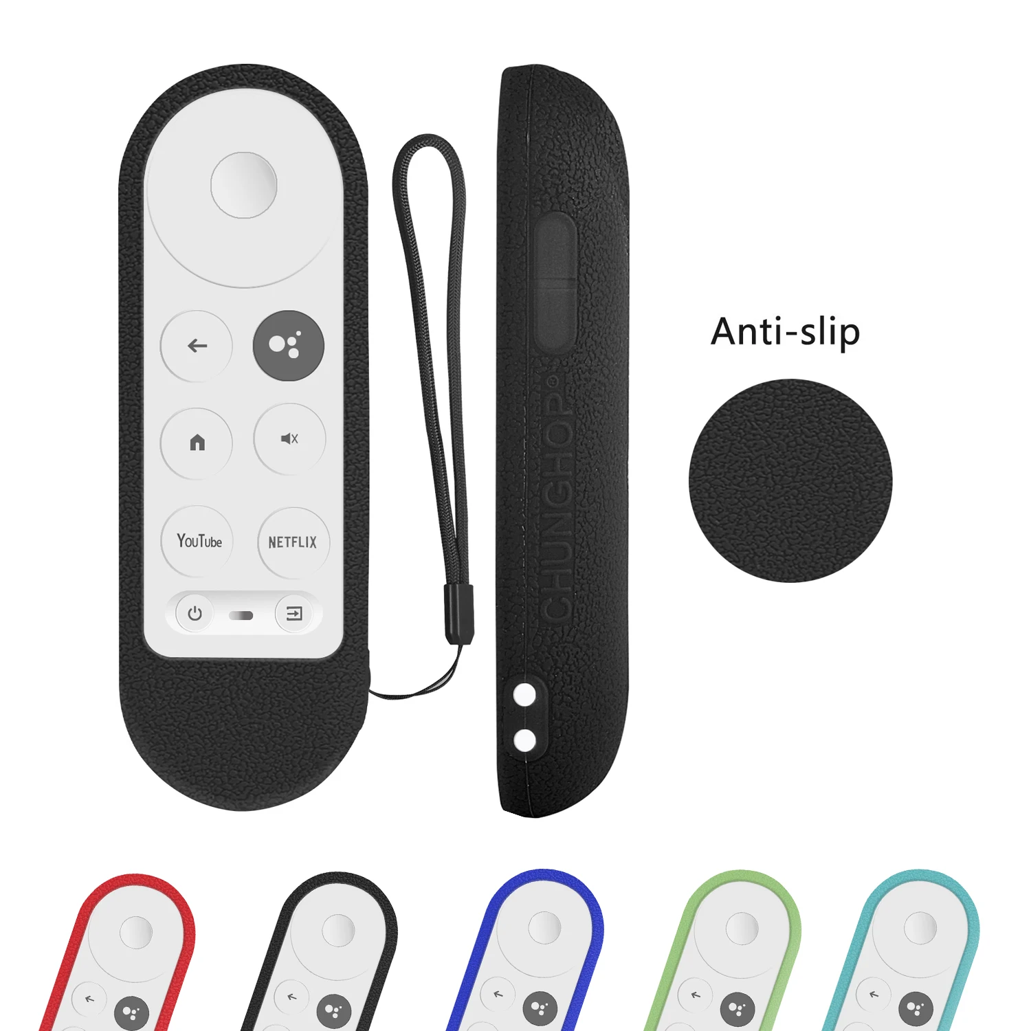 Silicone Protective Case Fit for Google Chromecast TV 2020 G9N9N Voice Remote Control Shockproof Cover