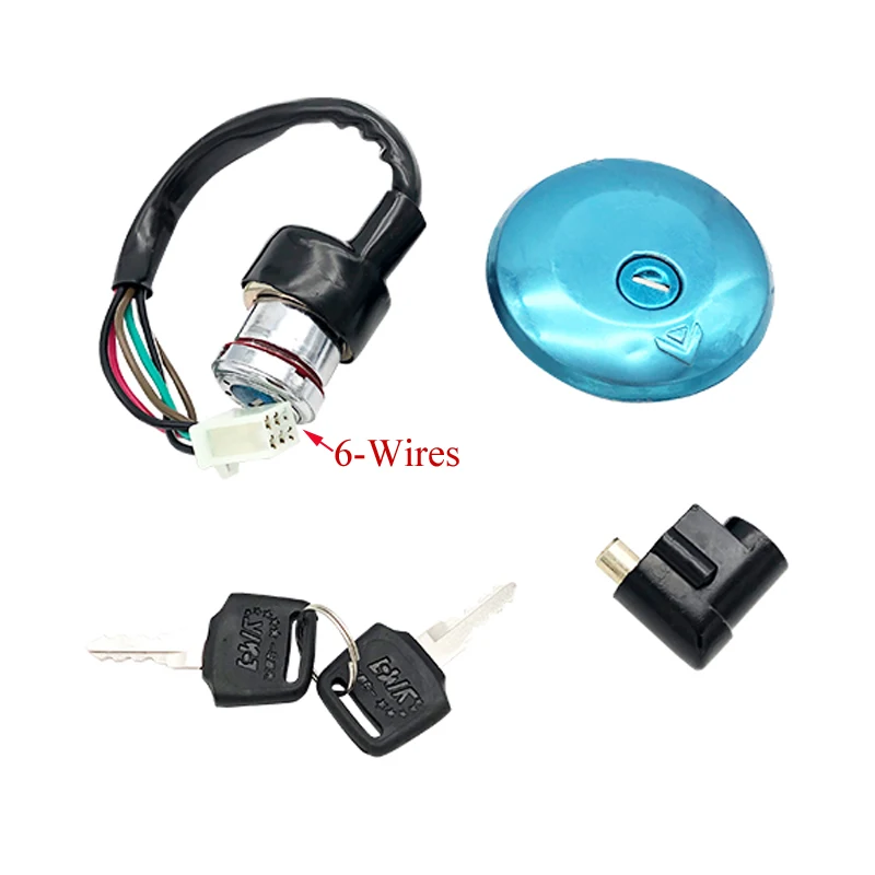 

Motorcycle Ignition Switch Key Fuel Tank Cap Cover Locks for Lifan Suzuki Haojue GN125 GN125H GN125F HJ150 HJ125-8-8E 4-6-Wires