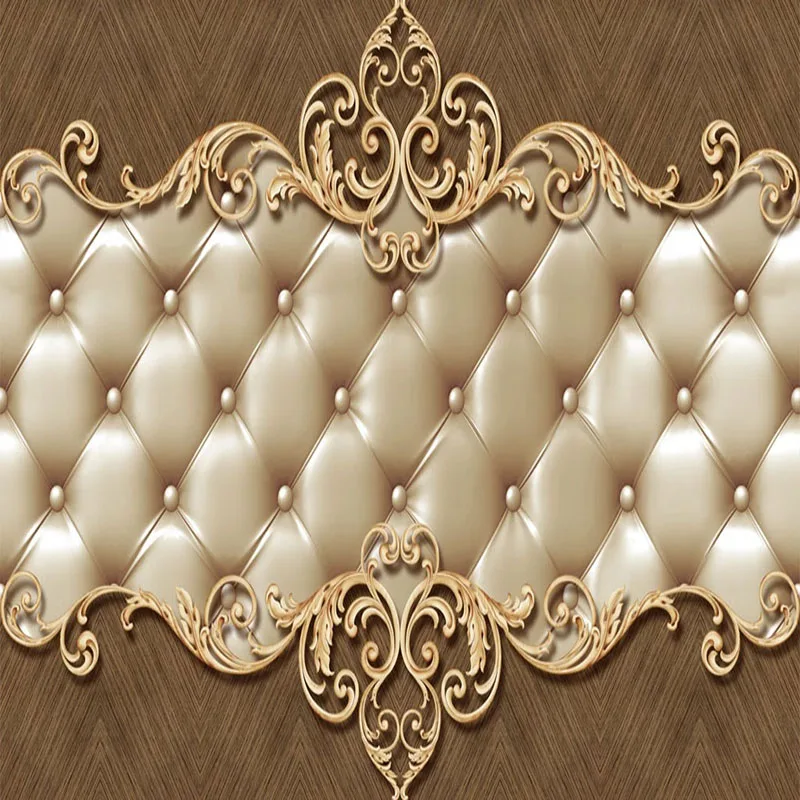 3D Wallpaper European Style Retro Soft Roll Flowers Photo Wall Murals Living Room TV Bedroom Background Wall Decor Wall Painting