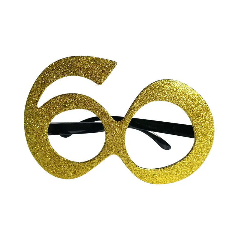 Chicinlife 1Pcs 30 40 50 60 Year Old Glasses Birthday Party Anniversary Men Women Funny Glasses Frame Photo Booth Props Supplies