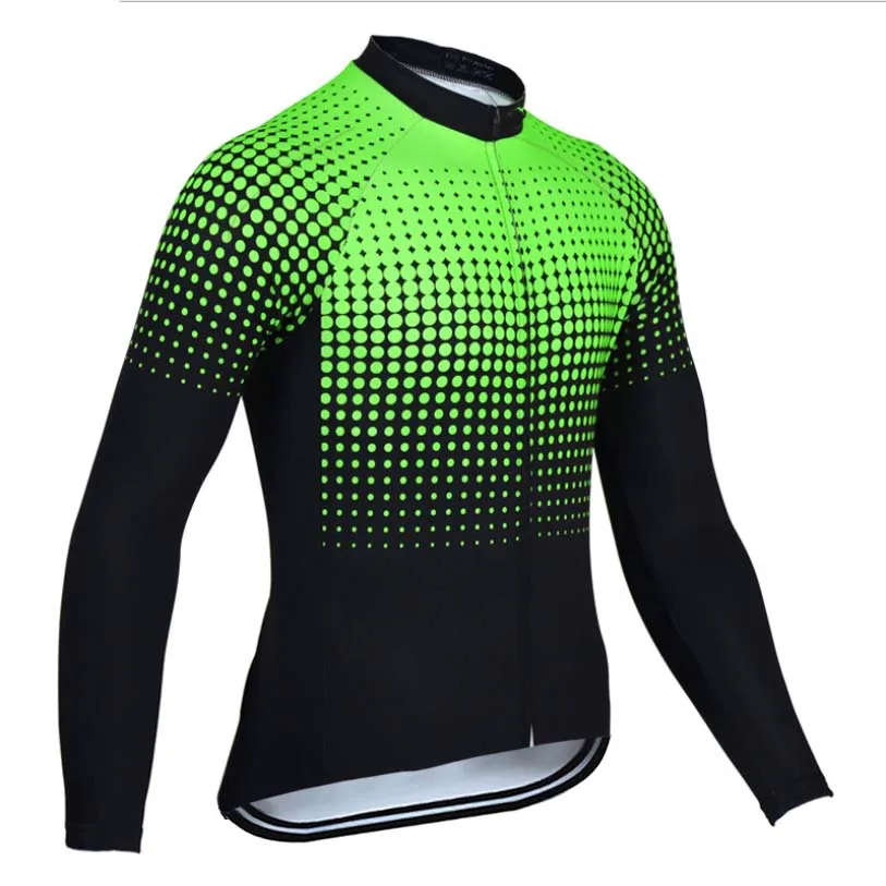 Long Sleeve Cycling Jersey MTB Jacket Bicycle T-Shirt Wear Road Motocross Sweat Proof Race Fashion Dress Shirt Top Red Green