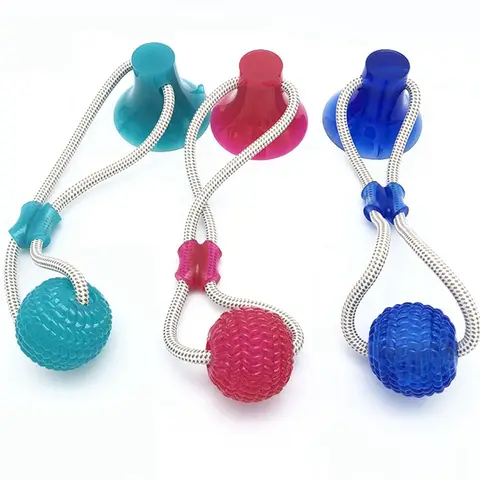 Dog Chew Toys with Suction and Rope Loriver