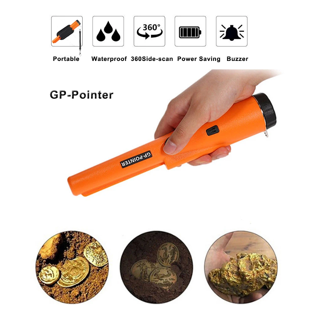 มือถือเครื่องตรวจจับโลหะ Pinpointer พร้อม LED Light แบบพกพา GP Pointer Rod เครื่องตรวจจับเครื่องตรวจจับโลหะ