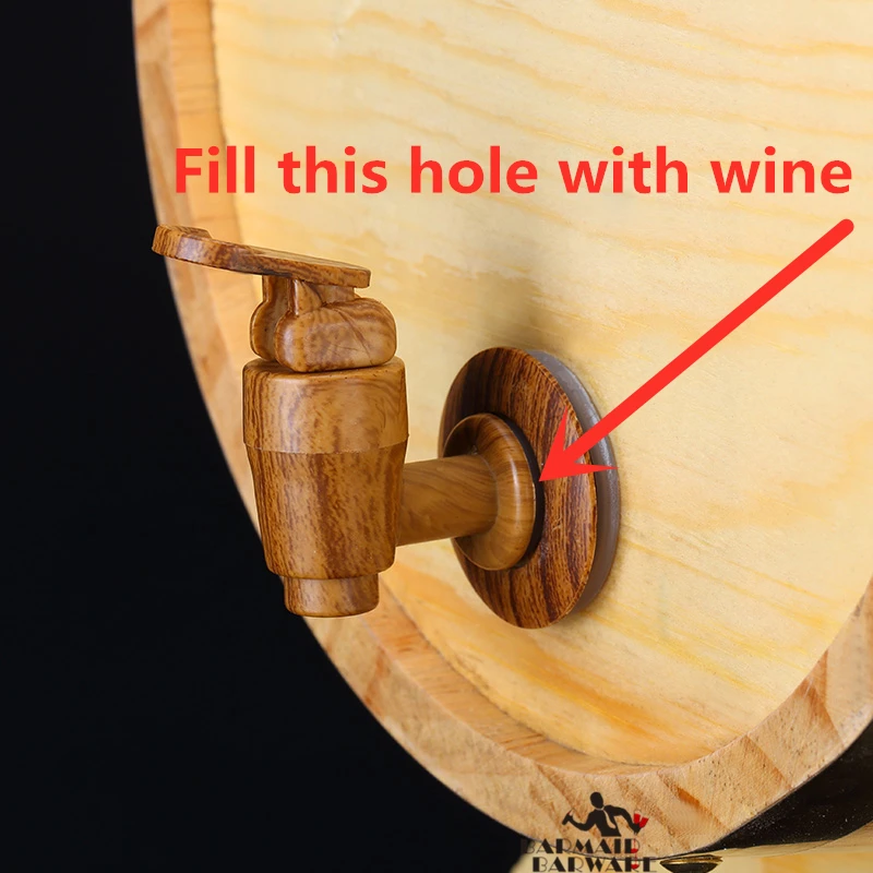 3L البيرة تخمير برميل خمر الخشب البلوط الأخشاب برميل نبيذ لمنفذ ويسكي رم ديكور برميل فندق