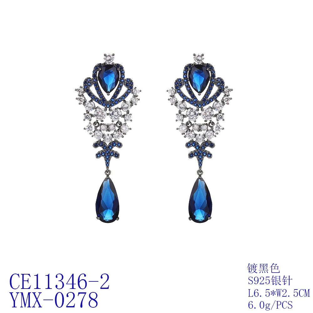 Cubic Zircon CZ Wings Earrings for Wedding Crystals Dangle Earring for Bridesmaid Women Girl Birthday Party Jewelry CE11346