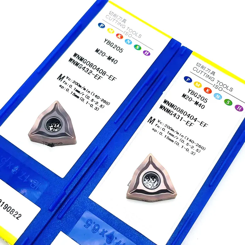 WNMG080404-EF YBG205 WNMG080408-EF YBG205 CNC indexable turning tools, carbide inserts for stainless steel