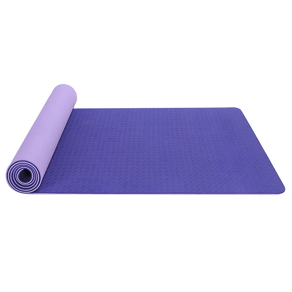 TPE Non-slip Elastic Yoga Mat For Beginner Environmental Fitness Pilates Mat Multicolor Carpet Gym Exercise Mats#0330g30