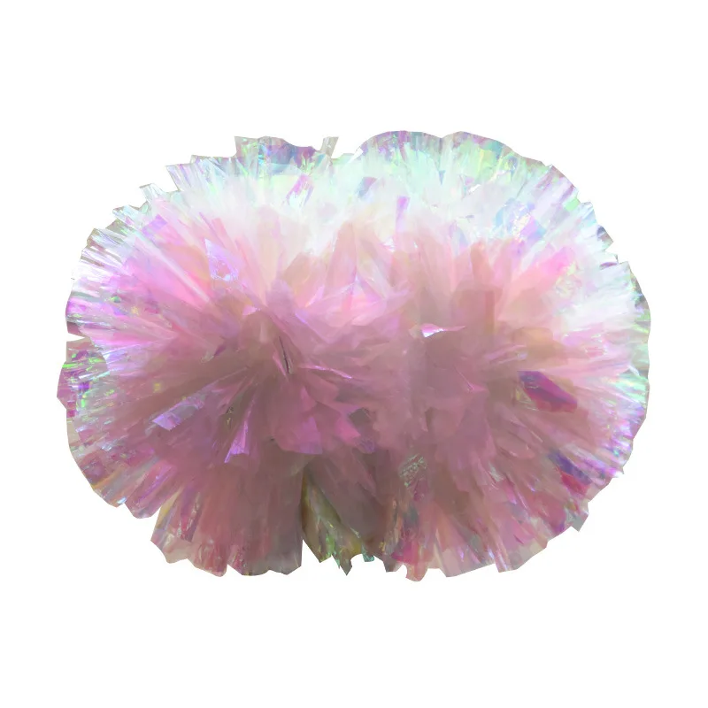 2 pieces colorfast rainbow Cheerleader  Pom Poms colorful Cheerleading Pompoms Cheer Pom Hand Flower Aerobics Balls Sports