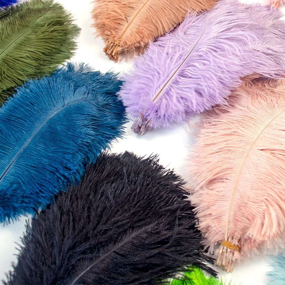 10PCS Natural Ostrich Feather DIY Craft Accessories for Wedding  Centerpieces table Decoration High Quality Plumes 15-40cm/6-16”