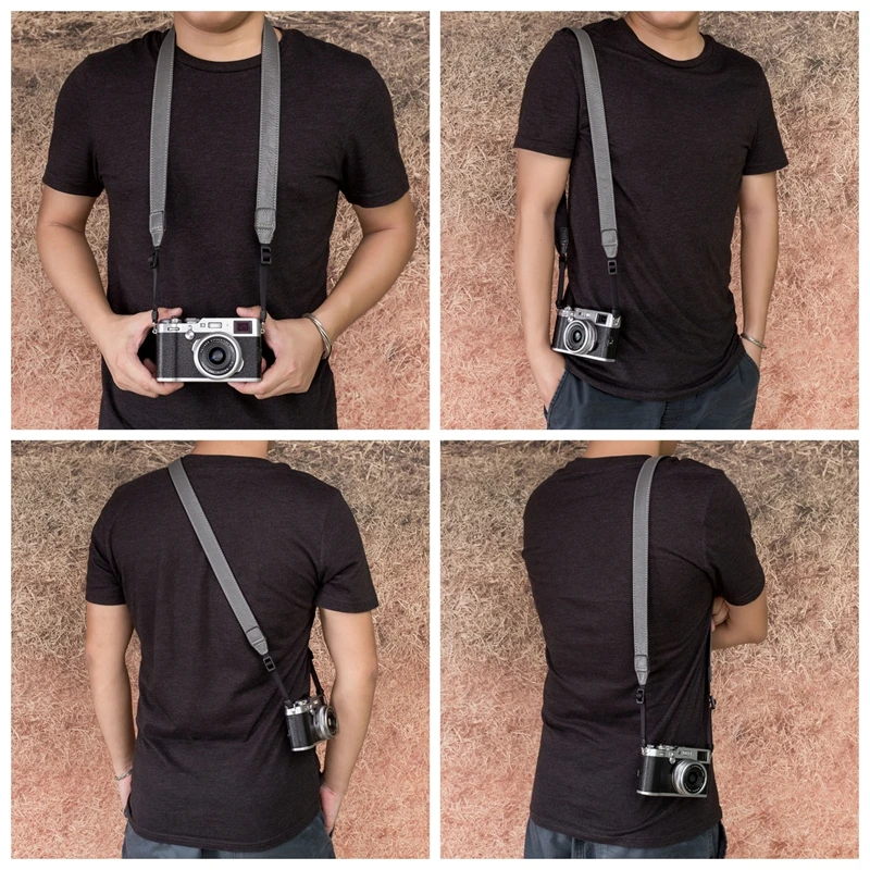 Originali Fatti A Mano Coreano Stile Semplice del Cuoio Genuino Tracolla della Fotocamera DSLR Neck Strap per Canon Nikon Sony Fuji Olympus