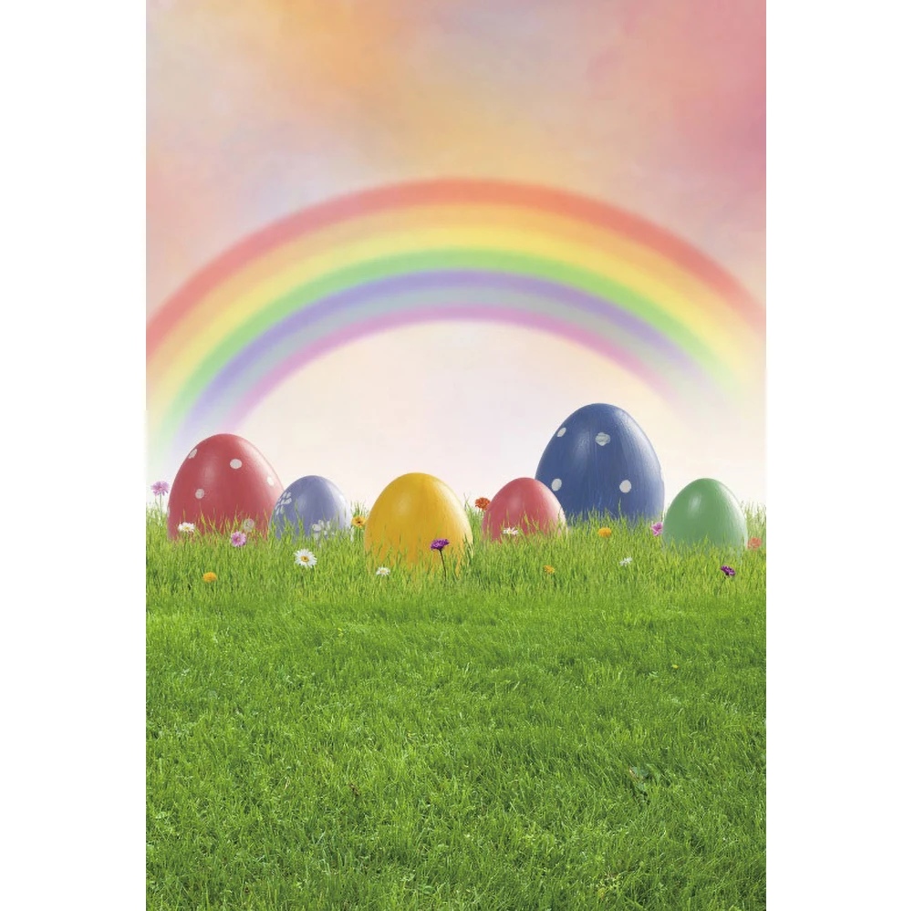 Yeele الربيع بيض عيد القيامة العشب الأخضر الزهور قوس قزح التصوير خلفية التصوير الديكور خلفيات للصور استوديو