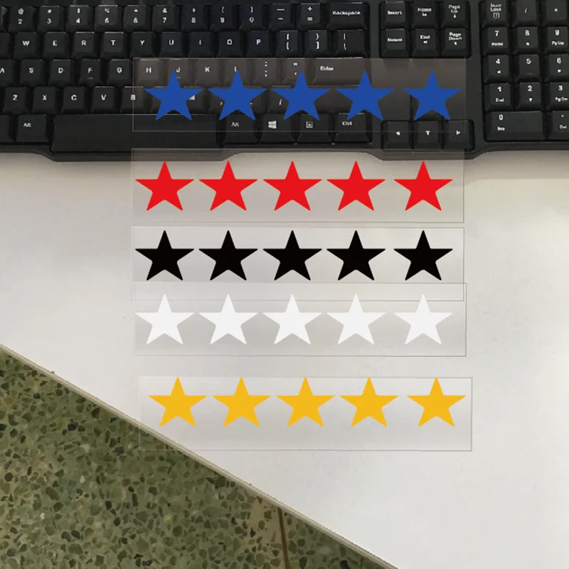 Reflective Car Sticker 100% Five Star Decorate Decals Vinyl Cover Scratches Waterproof Motorcycl Drop Shipping 20cmx3cm