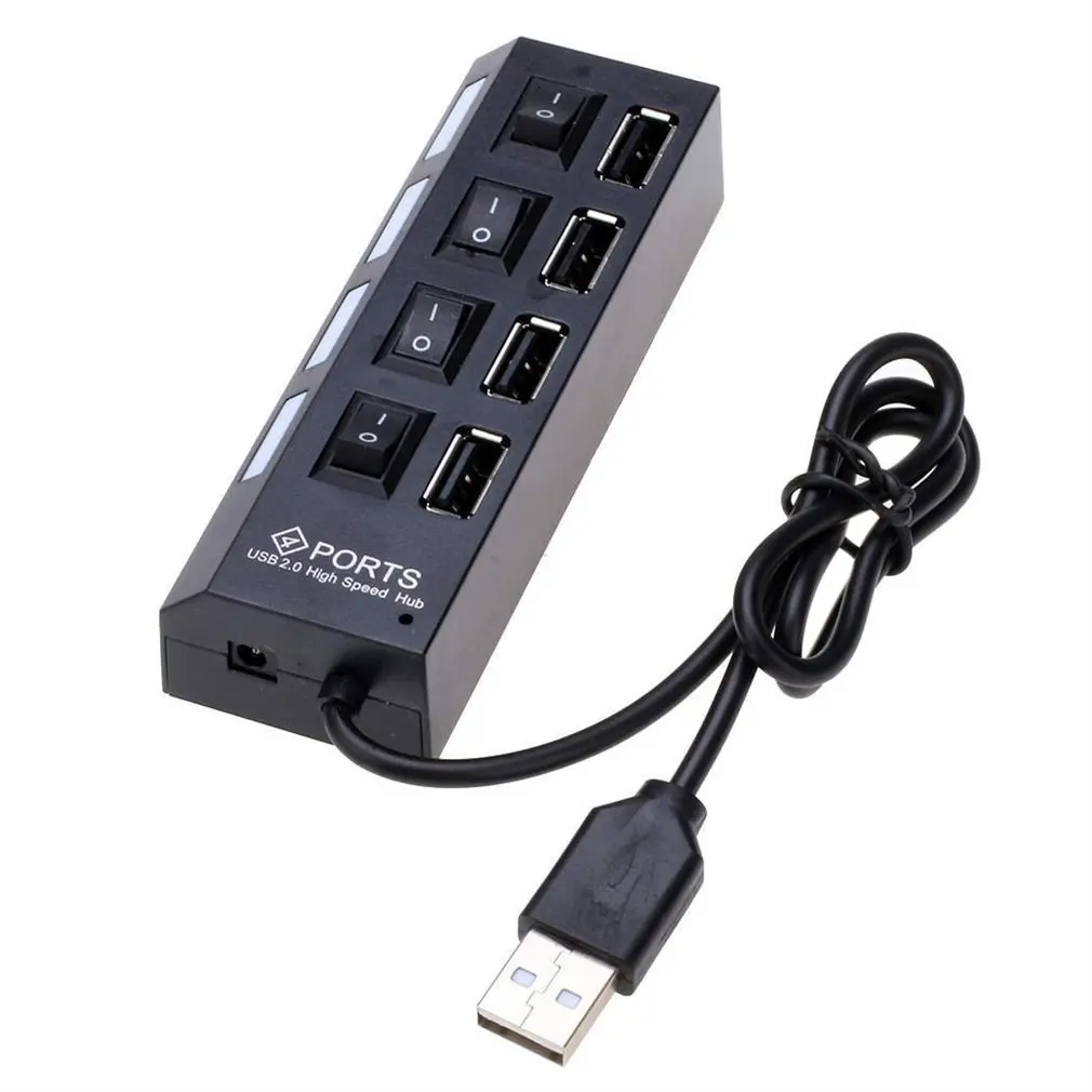 Cubo externo de alta velocidade da expansão de 4 portas usb 2.0 multi em fora para o interruptor