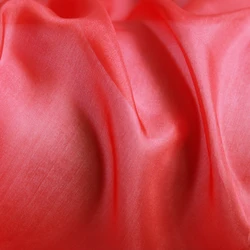 100 cm * 90 cm telas transparentes de gasa de seda roja súper fina Ponge de seda para boda 5 momme