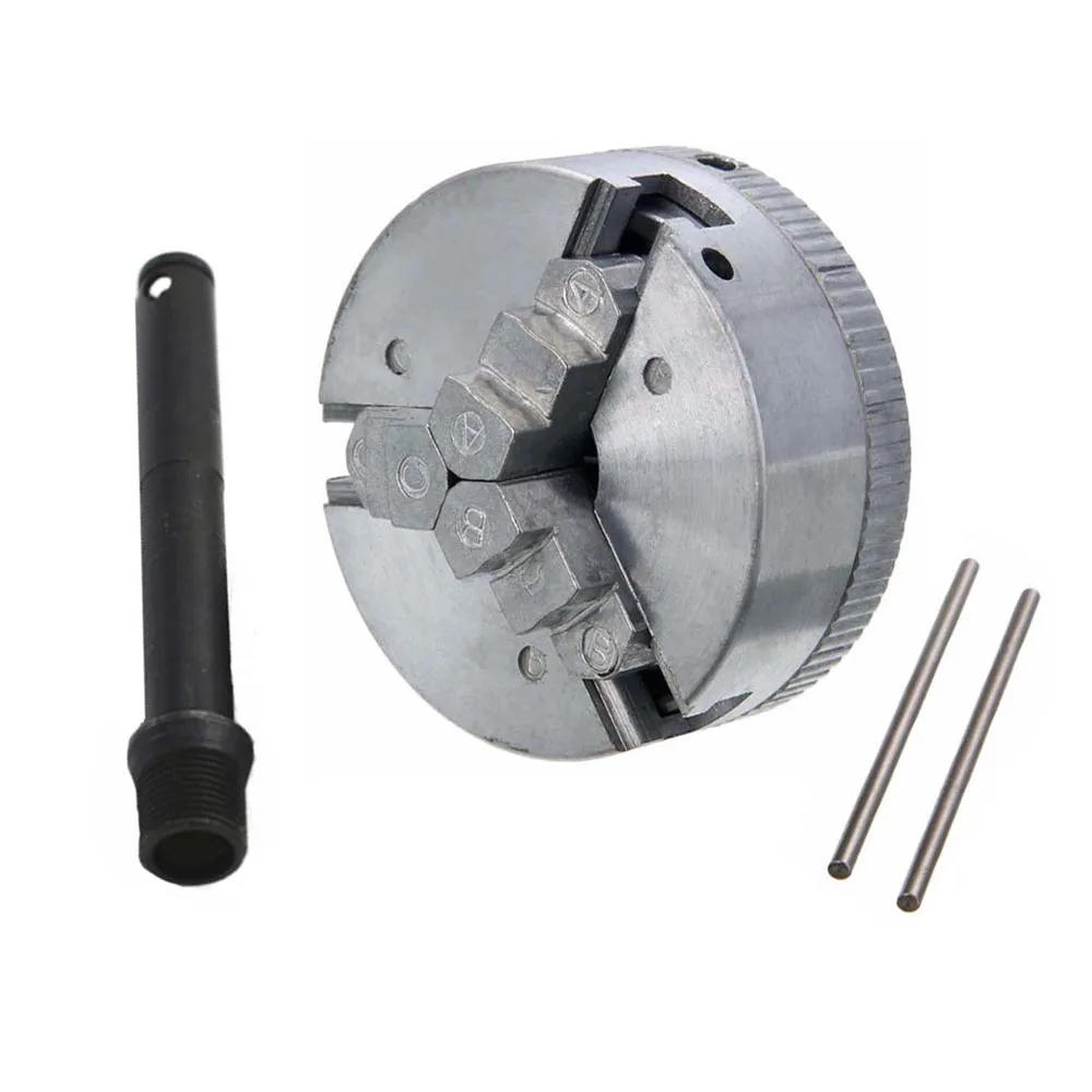 Mini Zinc Alloy Drill Chuck Metal Self-centering Manual 3-jaw Lathe Chuck Clamp com Chuck Key para Cnc Lathe Machine Tool Z011