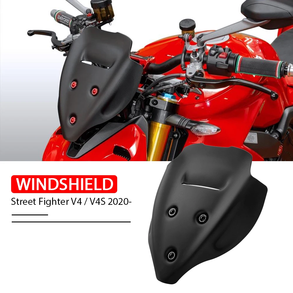 

Smoke NEW Motorcycle Windscreen Windshield Viser Baffle VIsor Wind Deflectors For DUCATI Streetfighter V4 V4S V4 S 2020 2021