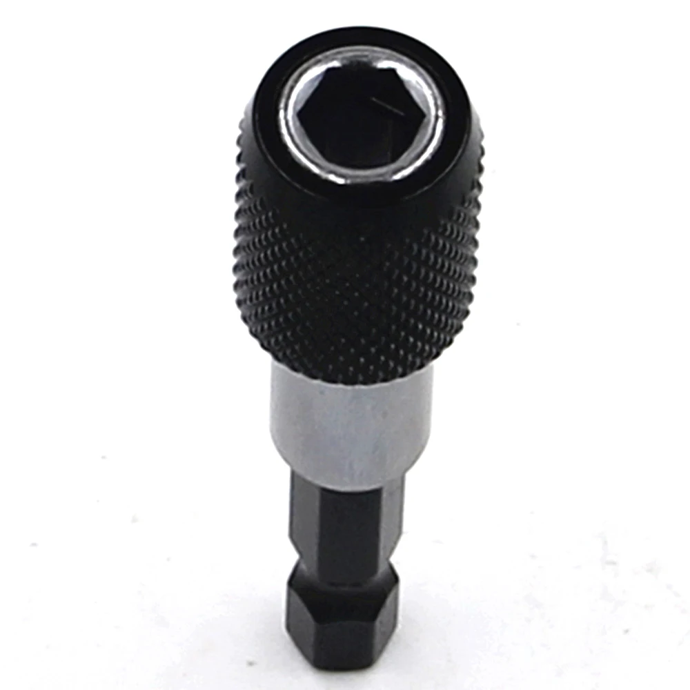 Tige hexagonale noire 1/4 à dégagement rapide, perceuse électrique, tournevis magnétique, porte-embout 60mm, tige à changement rapide de haute qualité