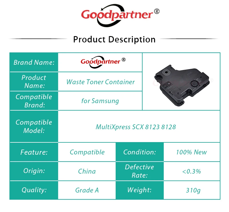 Imagem -05 - Recipiente de Toner Residual Ss853a Mlt-w709 para Samsung Multixpress Scx 8123 8128 8123na 8123nd 8128nd 8128na 8128nx 8128n 1x