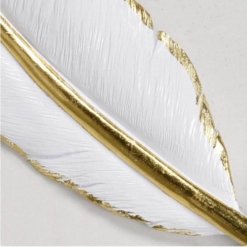 Modern white wall lamp Nordic feather lamp for Bedroom Home Decor Living Room Led Stair LED Bathroom Decor creative wall lamp
