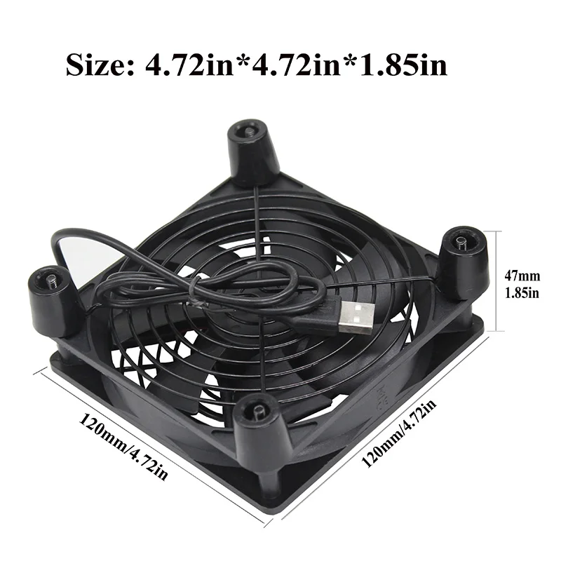 YOUNUON 120mm 140mm 240mm 5V USB Router Fan TV Box Kühler PC DIY Kühler W/ schrauben Schutzhülle net Stille Desktop Fan 12cm 14cm