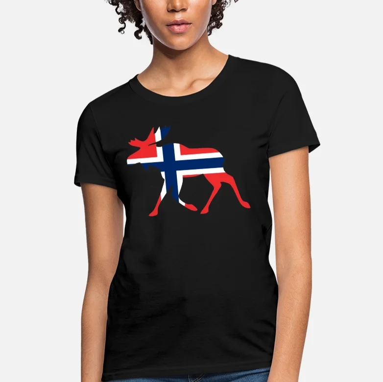 Scandinavia Norway Moose Flag ELK Women\'s T-Shirt