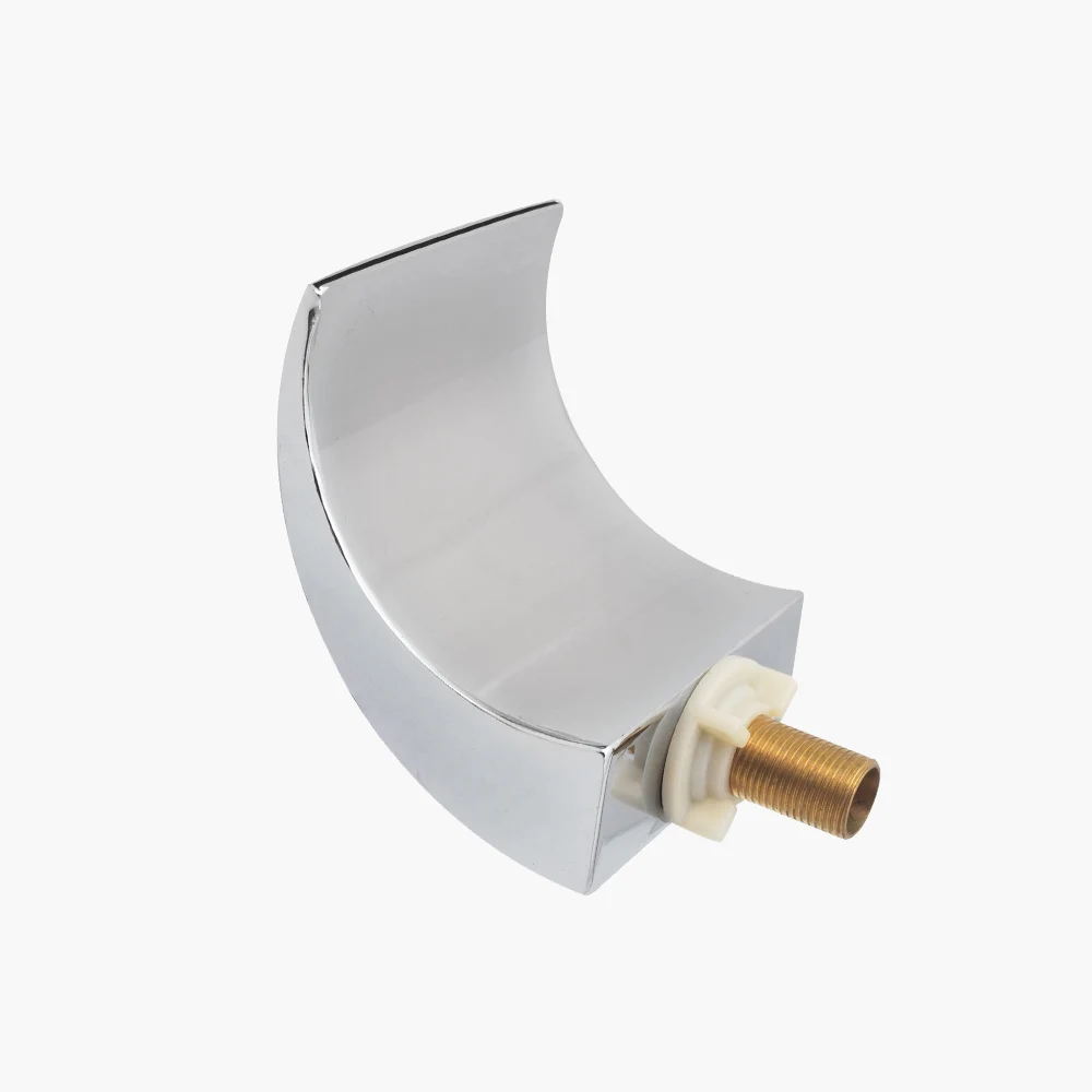Curved Brass Chromed Cascade Waterfall Bathtub Faucet Water Outlet Handheld Shower Waterfall Spout G1/2\