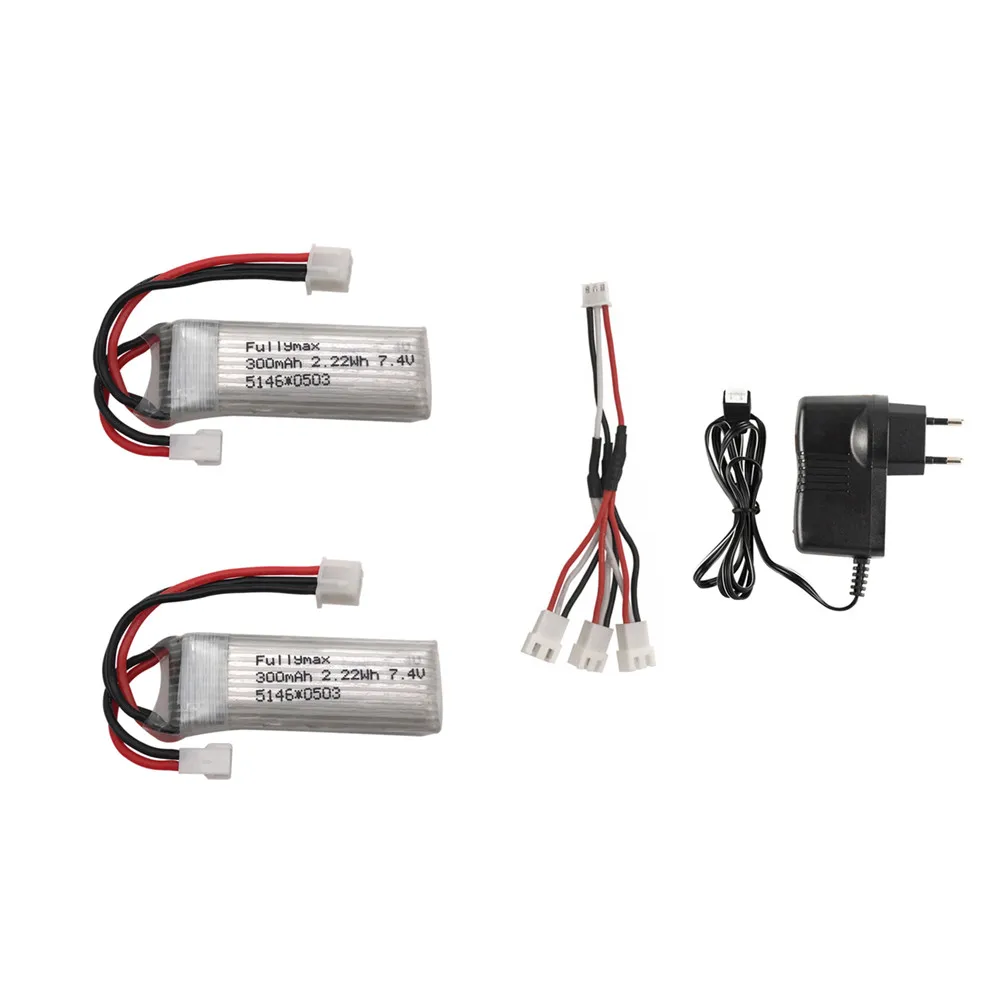 7.4V 300mAh 25c LiPo Battery and Charger For WLtoys F959 XK DHC-2 A600 A700 A800 A430 RC Airplane Drone Parts 2s 7.4v battery