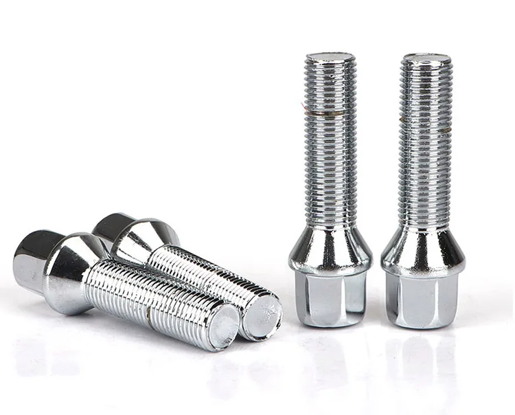 5 Pieces Nuts Suit for BMW X1 X3 X5 X6 X7 3 Series 28/35/40/45/50/55/60 Mm Lengthen Steel Wheel Bolts M14 X 1.5 12*1.5 14*1.25 1